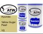 Preview: Hyundai, Yellow Sugar Pearl, YS: 500ml Lackdose + 500ml Klarlack + 250ml Härter - Set, von ATW Autoteile West.